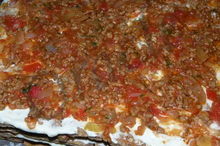 Торт - лазанья с хлебцами  finn crisp: шаг 5