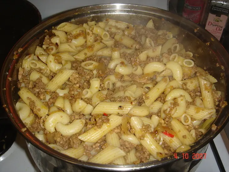 Макароны с мясом: шаг 5