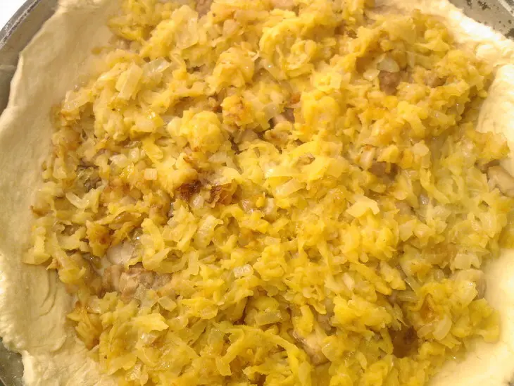 Пирог/киш с курицей и яблоками: шаг 2