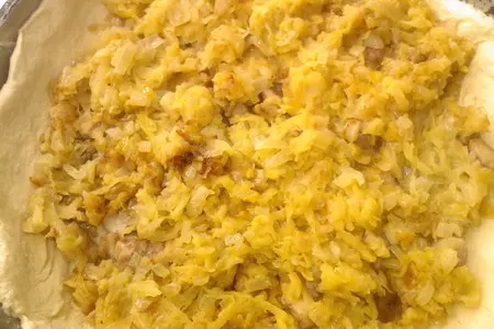 Пирог/киш с курицей и яблоками: шаг 2
