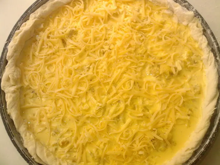 Пирог/киш с курицей и яблоками: шаг 4