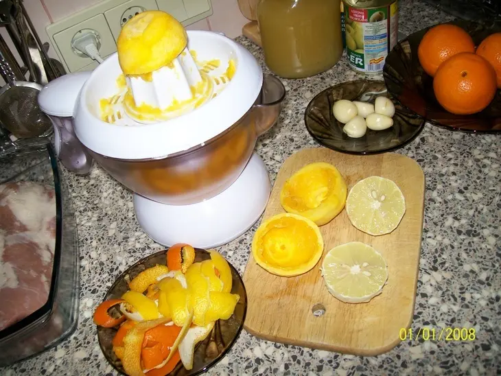 Мясо по-гречески...а по-русски просто "свинья в апельсинах": шаг 2