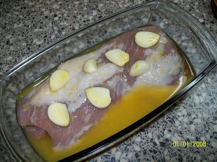 Мясо по-гречески...а по-русски просто "свинья в апельсинах": шаг 3