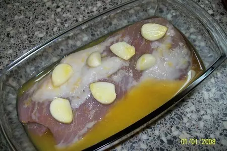 Мясо по-гречески...а по-русски просто "свинья в апельсинах": шаг 3