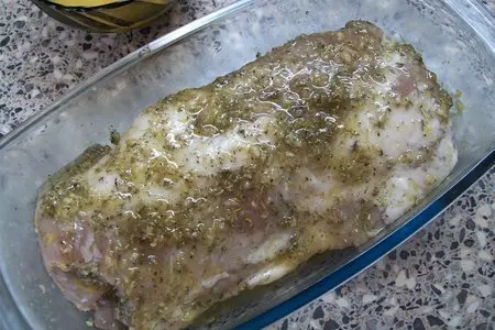 Мясо по-гречески...а по-русски просто "свинья в апельсинах": шаг 5