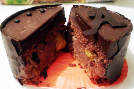 Именные шоколадно-амареттные пироженки: шаг 7