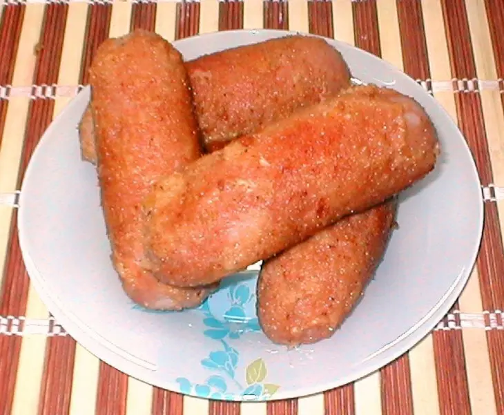 Сардельки  в  панировке: шаг 5