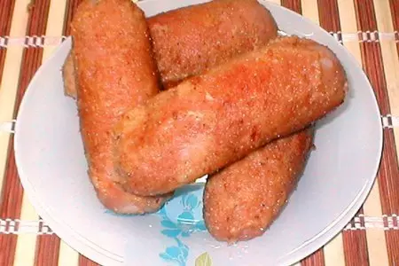 Сардельки  в  панировке: шаг 5
