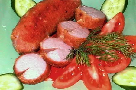 Сардельки  в  панировке: шаг 6