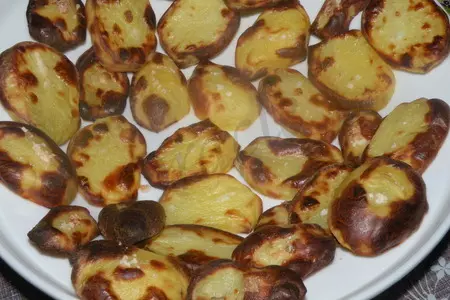 Куриный шашлык  в  мятном йогурте и картофельными башенками.: шаг 2
