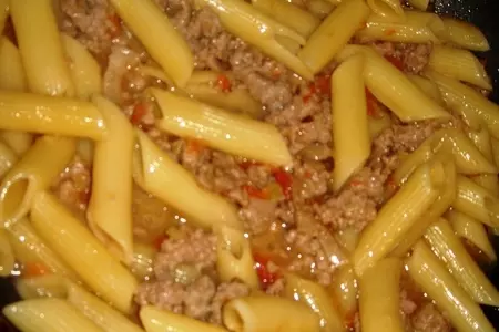 Пенне с мясным соусом и яйцом "пашот": шаг 5