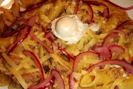 Пенне с мясным соусом и яйцом "пашот": шаг 7