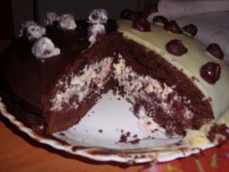 Шоколадно-вишневый торт: шаг 8