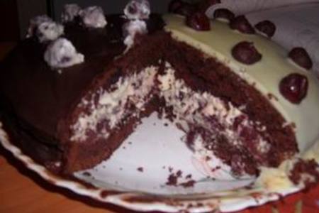 Шоколадно-вишневый торт: шаг 8