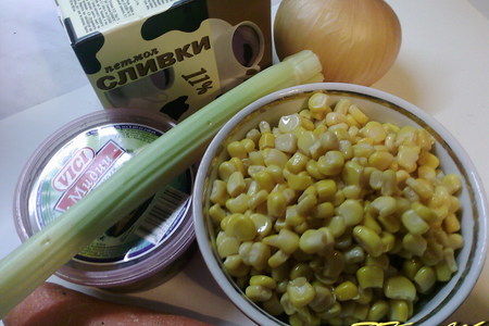 Суп - пюре из кукурузы с мидиями: шаг 1
