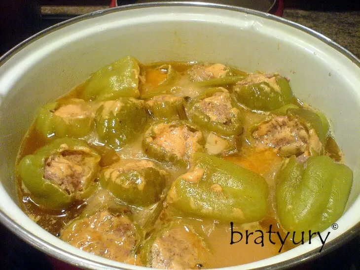 Перцы, фаршированные молотым мясом: шаг 7