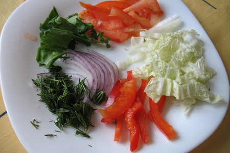 "не греческий салат": шаг 1