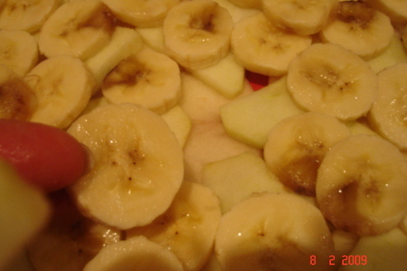 Шарлотка яблочно-банановая: шаг 3