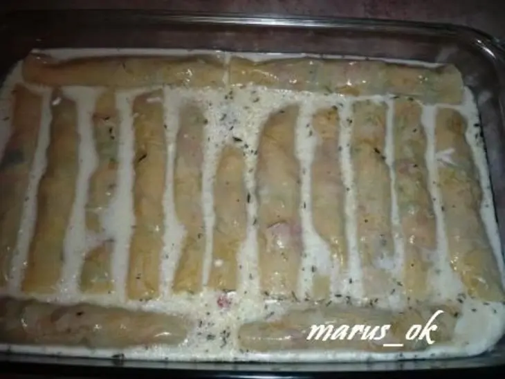 Cannelloni ripieni с сыром и овощным миксом (технология): шаг 6