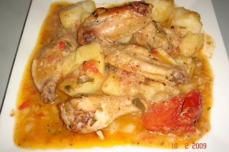 Маринованные куриные куски запечёные с картошкой: шаг 8