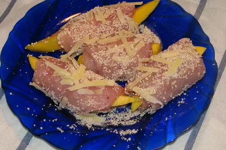 Куриное филе с сочным манго и сырными чипсами: шаг 3