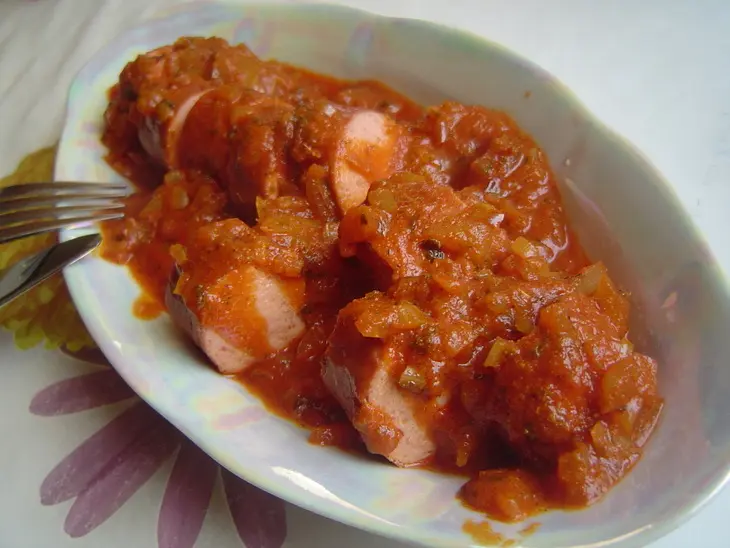 Currywurst-жареные колбаски с соусом карри: шаг 3