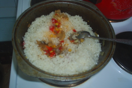 Овощи с рисом и .....: шаг 2