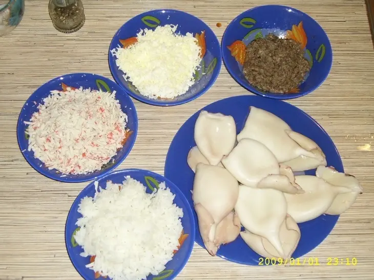 Фаршированные кальмары: шаг 2