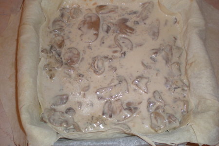 Пирог из лаваша с картофельно-сливочно-грибной начинкой: шаг 2