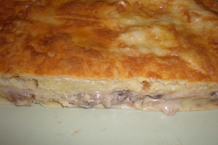 Пирог из лаваша с картофельно-сливочно-грибной начинкой: шаг 7