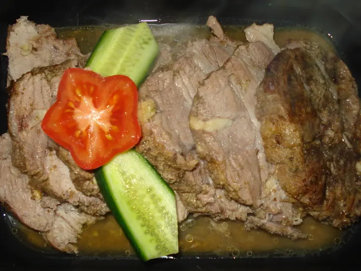 Мясо с горчицей в фольге"пикантное": шаг 8