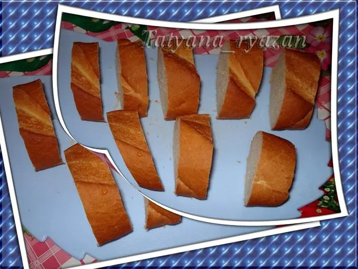 Хлебные гнeзда с рыбкой: шаг 1