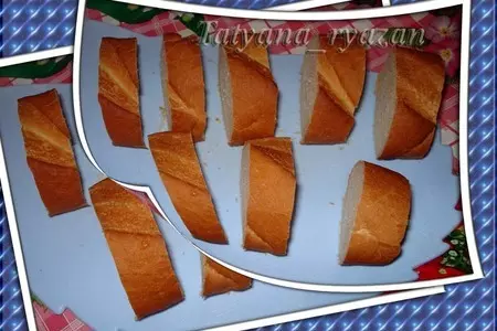 Хлебные гнeзда с рыбкой: шаг 1