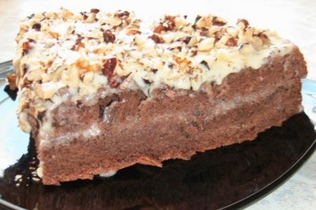 Бисквит ванильно-орехово-шоколадный: шаг 4