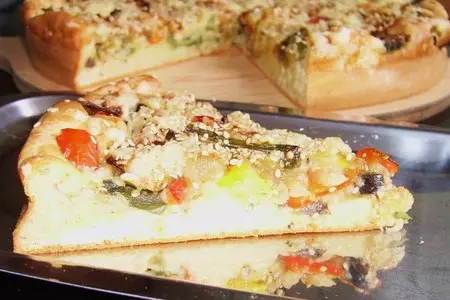 Пирог заливной с овощами "mediterrane": шаг 3