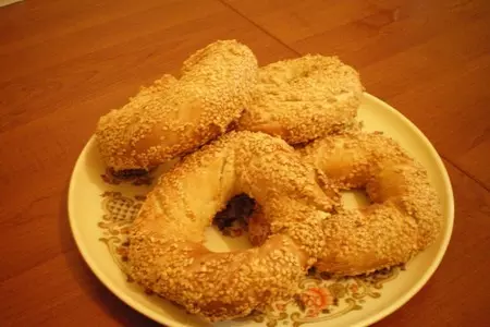 Симит (турецкий бублик с кунжутной обсыпкой): шаг 5