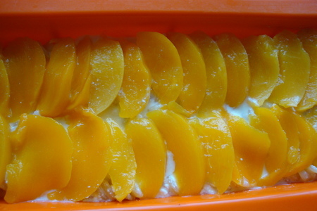 Макаронная запеканка с творогом и персиками(для малышей): шаг 2