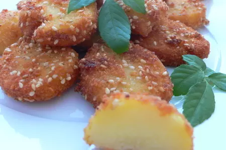Картофель "вкусняшка"(панированный в сухарях и пармезане): шаг 4