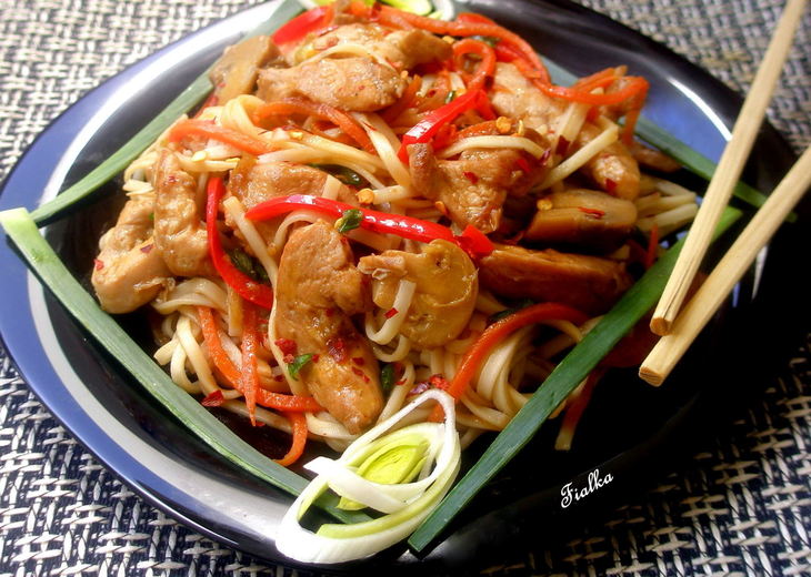 Сhicken noodles или курица с лапшой нуделс по китайски: шаг 1