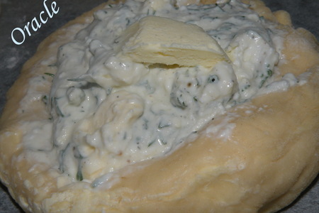 Турецкие лепешки с сыром фета и укропом. peynirli  pide: шаг 4