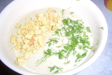 Суп-пюре из белых грибов с сухариками: шаг 2