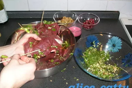 Кармашки из конины в гранатовом соусе: шаг 4
