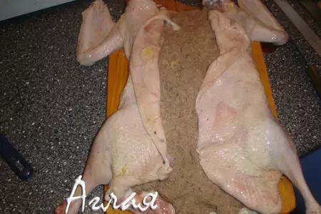 Утка фаршированная печенкой: шаг 5