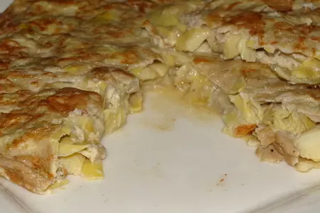 Тортия с артишоками: шаг 6