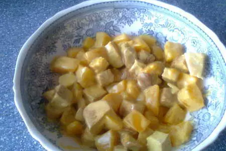 Салат с персиками.: шаг 6