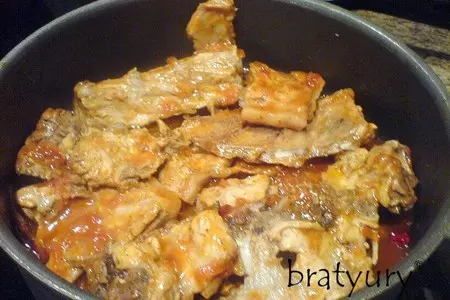 Рагу свиное, благодаря соусу, очень вкусное блюдо: шаг 7