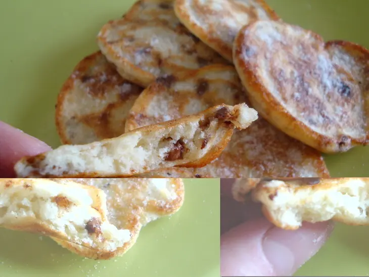 Блинчики  с кусочками шоколада: шаг 3