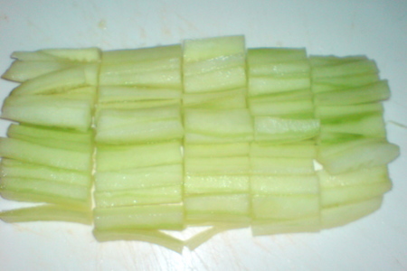 Салат из рисовой лапши с маленькими креветками: шаг 3