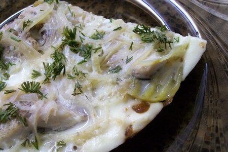 "картофель со свежей сельдью" национальное финское блюдо (омлето-запеканка): шаг 5