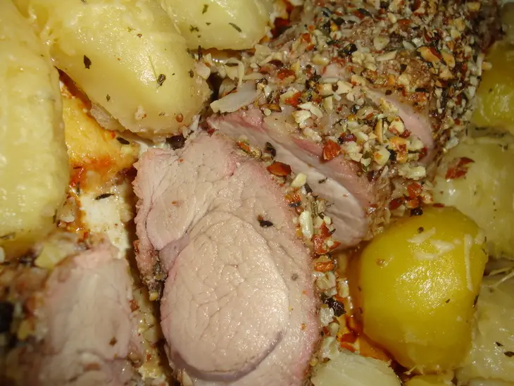 Сочное мясо в ореховой панировке: шаг 3